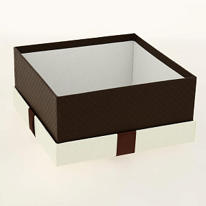 Коробка 21x21x11см подарочная с бантом Ромб-крупный 000000000001205115
