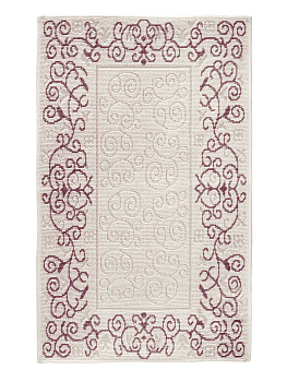 Коврик универсальный УЗОР3 60х100см, 100%хб бордовый, Турция M000084 000000000001199807