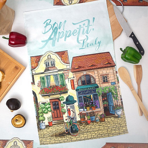 Полотенце кухонное "Этель" Bon Appetit 40х73 см 100% хл, саржа190 гр/м2  3184272 000000000001185433
