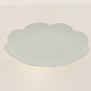 Тарелка 25см ф.кругБабочка белаяHD-011W 000000000001181059