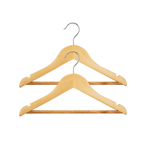Набор вешалок детской одежды 2шт 35,5см ПОСУДА ЦЕНТР хромированные крючки дерево 000000000001221217