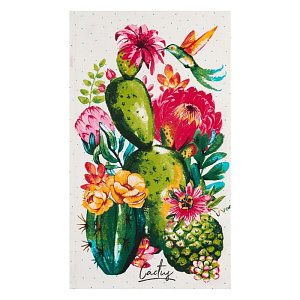 Полотенце кухонное Доляна Кактусы 35х60см 100%хл 160г/м2 4682746 000000000001200852