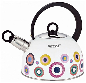 Чайник со свистком 2,5л VITESSE бакелитовая ручка нержавеющая сталь 000000000001213818