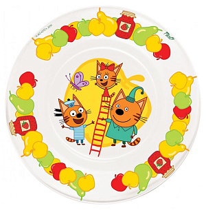 Набор детский посуды PRIORITY Три кота фрукты стекло 000000000001193698