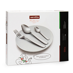 Набор столовых приборов 18 предметов SERVITTA Otis нержавеющая сталь 000000000001218834
