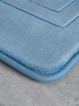 Коврик для туалета 50x60см DE'NASTIA Soft Collection мемори синий полиэстер 000000000001229945