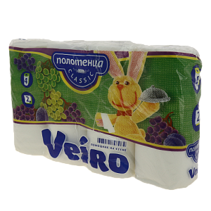 Полотенца бумажные Linia Veiro Classic, белые, 2 слоя, 4 рулона, арт 5П24 000000000001196173