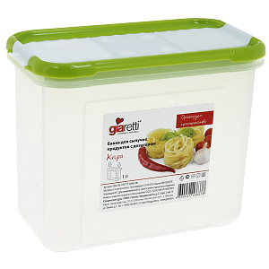 Банка для сыпучих продуктов Krupa Giaretti, 1л, пластик 000000000001153977