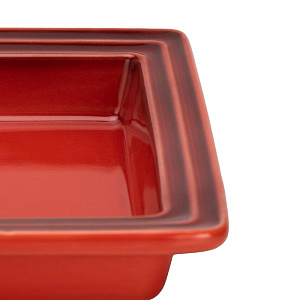 Набор сахарница 280мл/молочник 250мл MATISSA с подставкой красный керамика 000000000001224551