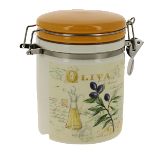 Банка для сыпучих продуктов 700 мл с клипсой подарочная упаковка Tuscan vegetables доломит ZFC039-36 000000000001196874