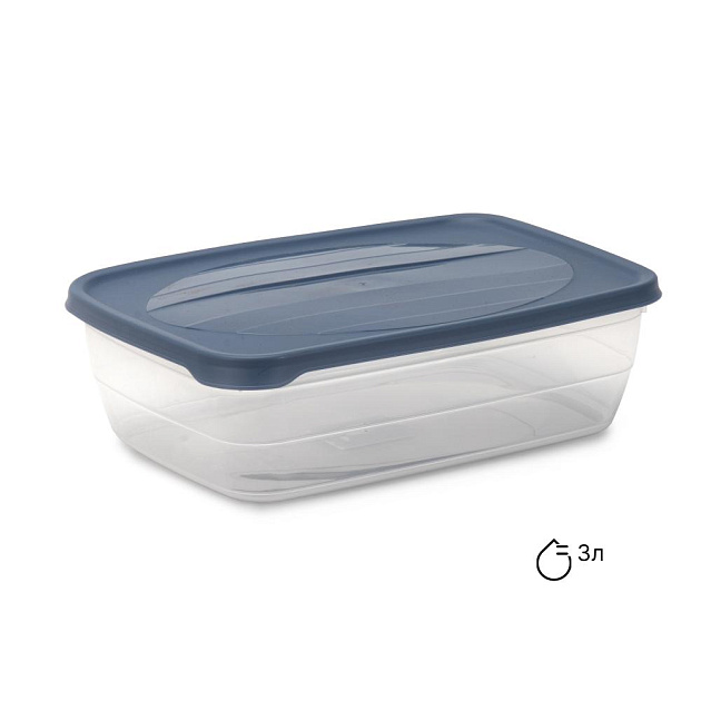 Контейнер пищевой 3л 27,5х19,5х9см в ассортименте пластик 000000000001226444