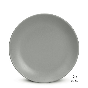 Набор столовой посуды 16 предметов серый матовый керамика 000000000001219904