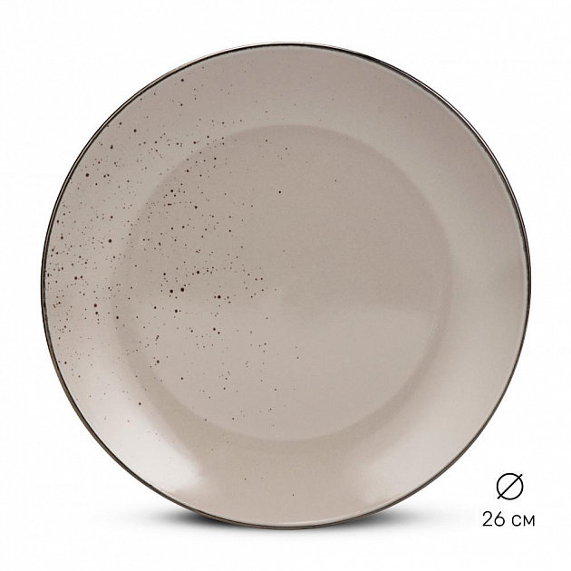 Набор столовой посуды 16 предметов мокко глянец керамика 000000000001219908