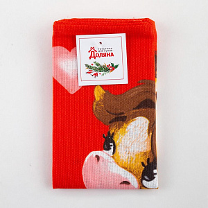 Полотенце "Доляна" Любви в Новом Году 35х60см, 100% хлопок 160г/м2 5059197 000000000001202355