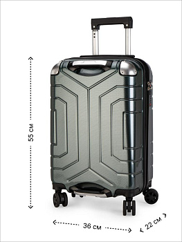 Чемодан на колесах S (36х22х55см) соты хаки PC 000000000001226582