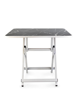 Столик 60х60х52см ST 3D складной мрамор черный железо/МДФ 000000000001227148