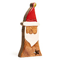Декоративная фигурка 20x8x2,5см DE'NASTIA Дед Мороз коричневый дерево манго 000000000001225944