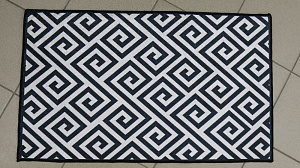 Коврик универсальный 60х100см ПОСУДА ЦЕНТР Орнамент черный полиэстер 000000000001187093