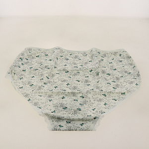 Трусы женские размер XXL LUCKY цветочек/кружево Midi серый/голубой 94%хл 6%эл 000000000001187733