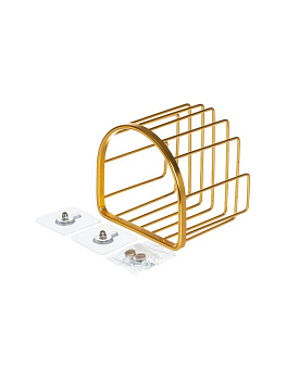 Держатель для туалетной бумаги 13,7x13x10,5см DE'NASTIA золотой алюминий 000000000001227449