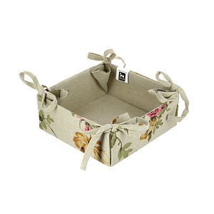 Декоративная корзинка Вилла Arloni, бежевый, 35х35 см, хлопок 000000000001126524