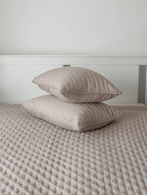 Покрывало 240х260см DE'NASTIA Пич цветы бежевый полиэстер 000000000001232296