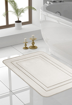 Коврик для ванной 55x80см DE'NASTIA Soft Collection мемори серый полиэстер 000000000001215837