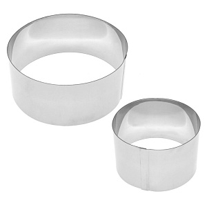 Набор форм кулинарных 2шт 10х4,5см/7х4,5см МУЛЬТИДОМ Круг нержавеющая сталь 000000000001190108