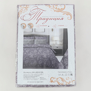 Комплект постельного белья 1,5-спальный ТРАДИЦИЯ Восточные огурцы рис117 Вид1 коричневый бязь хлопок 100% 000000000001207161