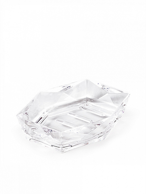Мыльница 14,5x11,5x3,6см DE'NASTIA CRYSTAL прозрачный акрил 000000000001228366