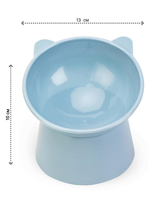 Миска для животных 13х10см одинарная на подставке КИТТИ полипропилен 000000000001229124