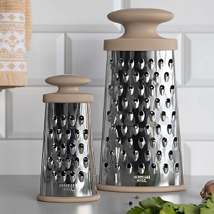 Терка M 24x12x5,5см DE'NASTIA плоская бежевый нержавеющая сталь 000000000001212655