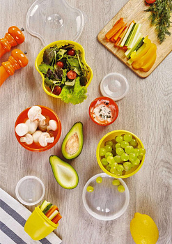 Банка с крышкой 750мл PHIBO ECO STYLE светло-серый пластик 000000000001080683