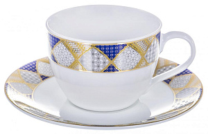Набор чайный 12 предметов 220мл BALSFORD БРИСТОЛЬ СТЮАРТ  6 чашек+6 блюдец подарочная упаковка фарфор 000000000001206636