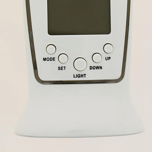 Будильник LUAZON HOME LB-02 Обелиск часы дата температура подсветка белый 835058 000000000001205697