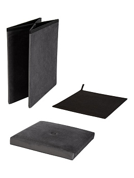 Пуфик складной 38х38х38см куб графит велюр 000000000001226412