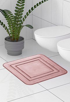 Коврик для туалета 50x50см DE'NASTIA Soft Collection memory лиловый полиэстер 000000000001215838