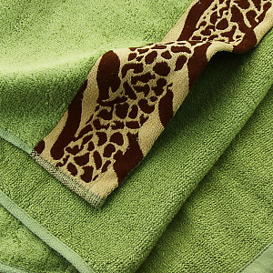 Полотенце DE'NASTIA Сафари 70х130см зеленый 70%Бамбук/30%Хлопок T000010 000000000001106181