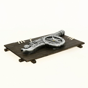 Настенные кварцевые часы (без батарейки) декорир.  гипсом 23х38см 17636 000000000001183504