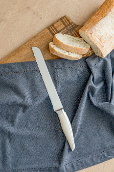 Нож для хлеба 20,5см DE'NASTIA Wave line молочный нержавеющая сталь/пластик 000000000001228016