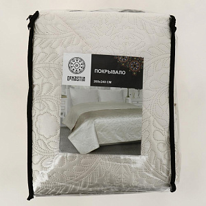 Покрывало DeN Палермо 200х240 атл/мат молочный круги U000215 000000000001203043