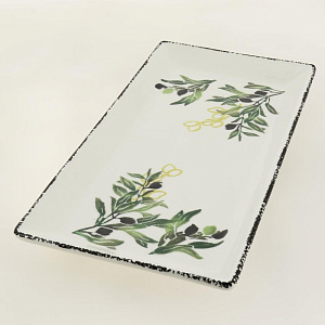 Блюдо сервировочное 38см CERA TALE Оливки прямоугольное глазурованная керамика 000000000001207962