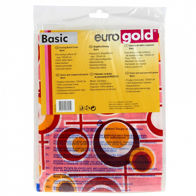 Чехол для гладильной доски Eurogold, 120x42 см 000000000001014533