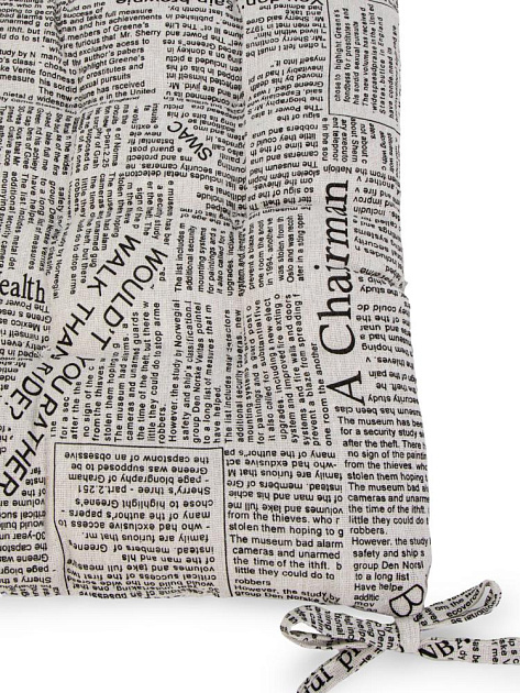 Подушка на стул 38х38см LUCKY Газета полиэстер/хлопок 000000000001228241