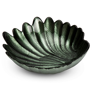 Ваза-конфетница 14см GLASSCOM Ракушка Green стекло 000000000001219185