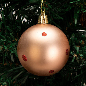 Декоративное украшение Набор шаров 6шт 6см серия Неоновая микс пластик 000000000001224120