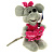 Мягкая игрушка Мышь 0021 в платье, с 2-мя сердцами 21см КМИ5331 000000000001192071