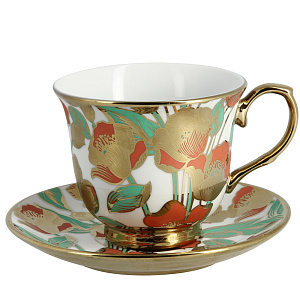 Чайная пара Золотые Маки Estetica 220мл 000000000001126487