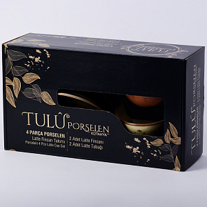 Набор чайный 4 предмета (чашка 350мл-2шт/блюдце-2шт) TULU PORSELEN Lime green/Pumpkin фарфор 000000000001212350