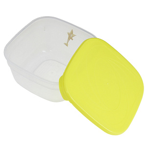 Емкость для СВЧ Galaxy квадратная 0,8 л лимон/лайм 000000000001056999